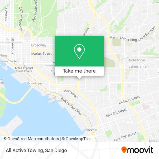 All Active Towing map