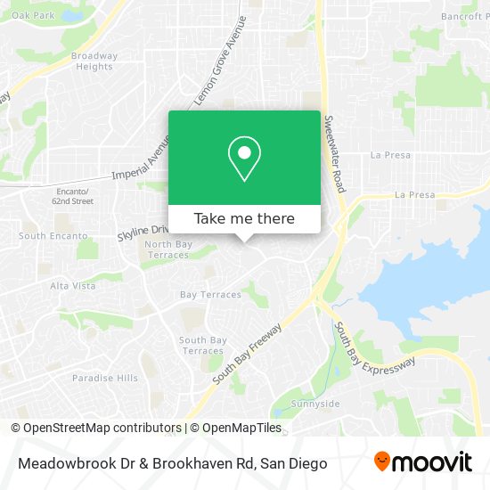 Meadowbrook Dr & Brookhaven Rd map