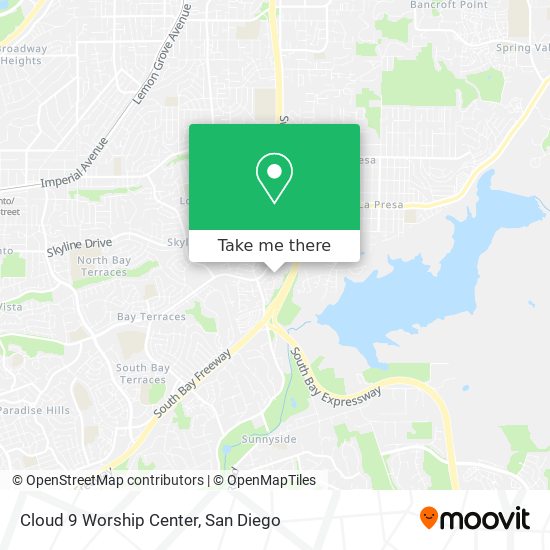 Mapa de Cloud 9 Worship Center