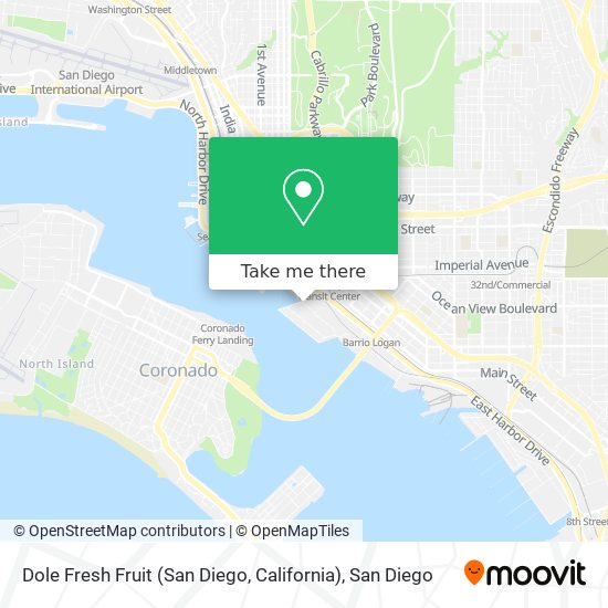 Mapa de Dole Fresh Fruit (San Diego, California)