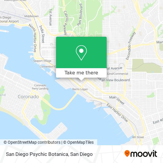 Mapa de San Diego Psychic Botanica
