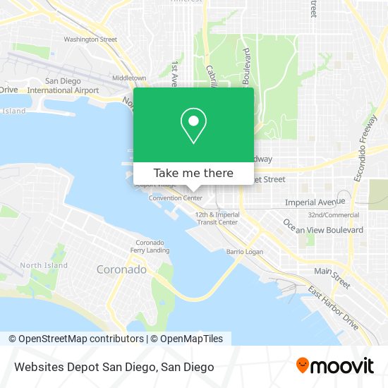 Websites Depot San Diego map