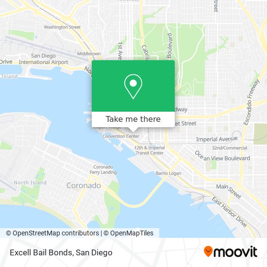 Excell Bail Bonds map