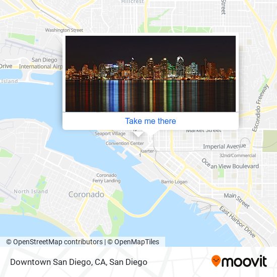 Mapa de Downtown San Diego, CA