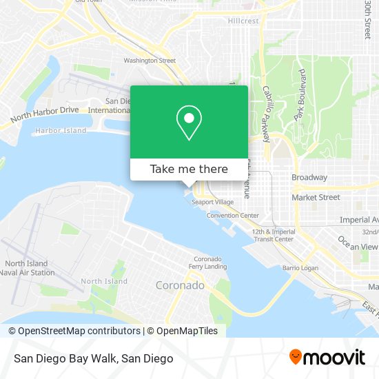 San Diego Bay Walk map