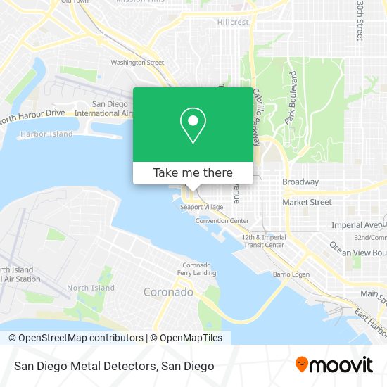 San Diego Metal Detectors map