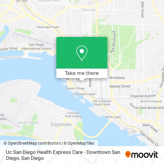 Uc San Diego Health Express Care - Downtown San Diego map