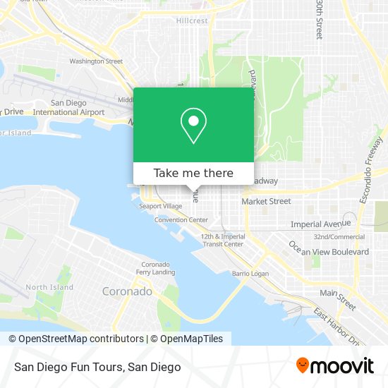 San Diego Fun Tours map