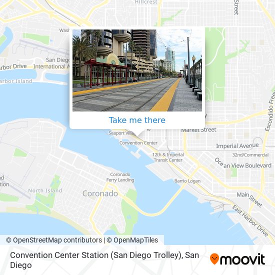 Convention Center Station (San Diego Trolley) map