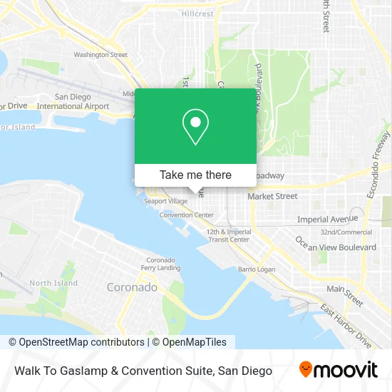 Walk To Gaslamp & Convention Suite map