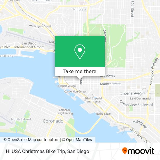 Hi USA Christmas Bike Trip map