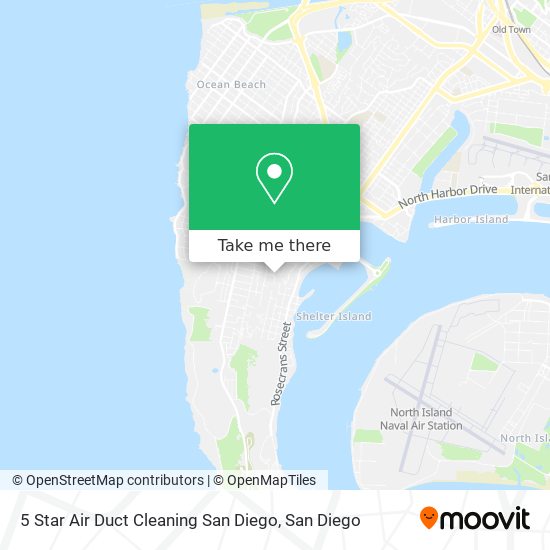 5 Star Air Duct Cleaning San Diego map