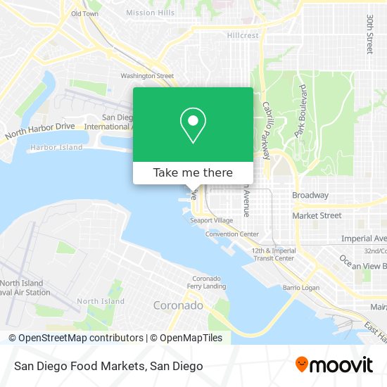 San Diego Food Markets map