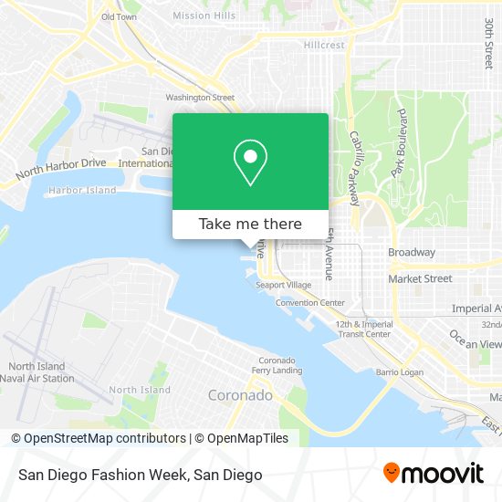 Mapa de San Diego Fashion Week