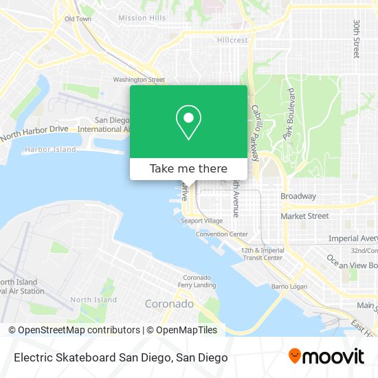 Electric Skateboard San Diego map