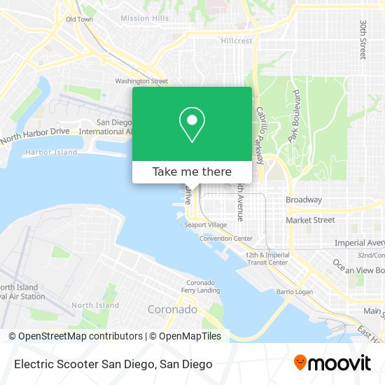 Electric Scooter San Diego map