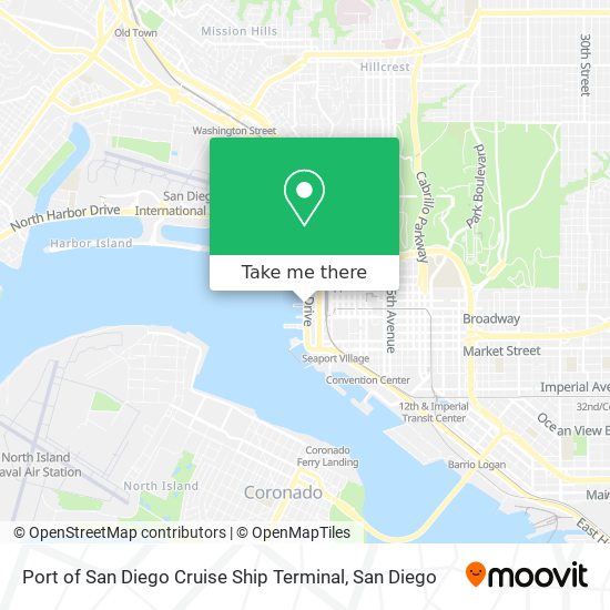 Mapa de Port of San Diego Cruise Ship Terminal