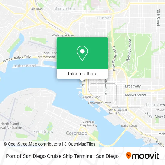 Port of San Diego Cruise Ship Terminal map