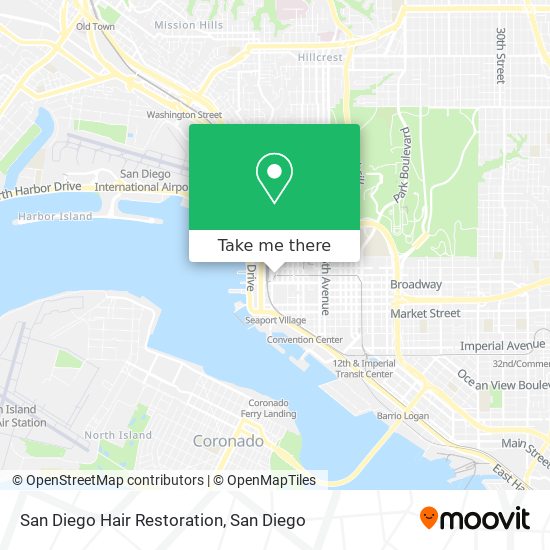 San Diego Hair Restoration map