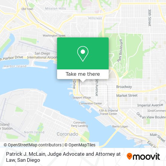 Mapa de Patrick J. McLain, Judge Advocate and Attorney at Law