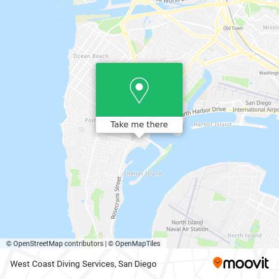 West Coast Diving Services map