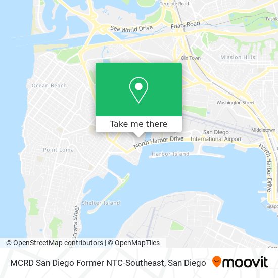 Mapa de MCRD San Diego Former NTC-Southeast