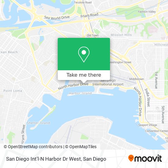 San Diego Int'l-N Harbor Dr West map