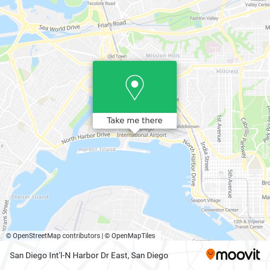 Mapa de San Diego Int'l-N Harbor Dr East