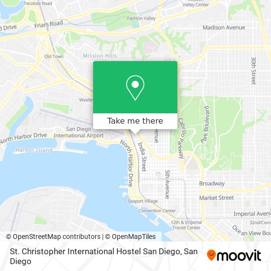 Mapa de St. Christopher International Hostel San Diego