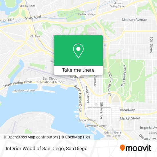 Mapa de Interior Wood of San Diego