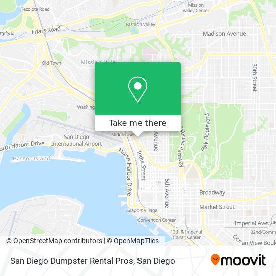 Mapa de San Diego Dumpster Rental Pros