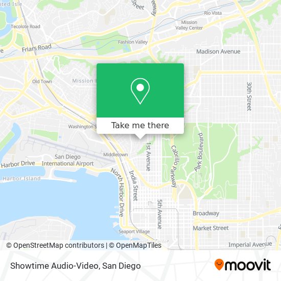 Showtime Audio-Video map
