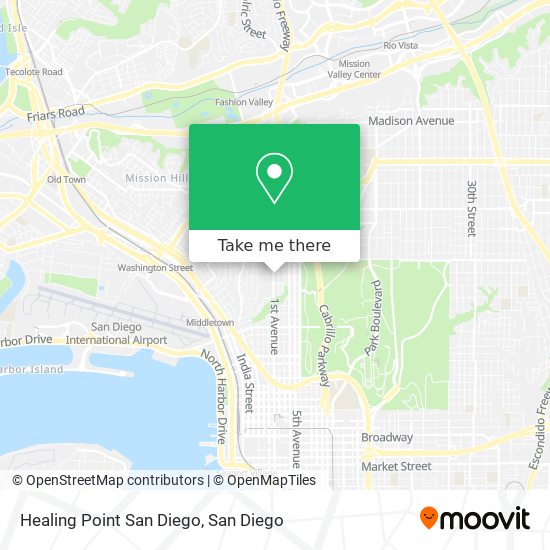 Healing Point San Diego map