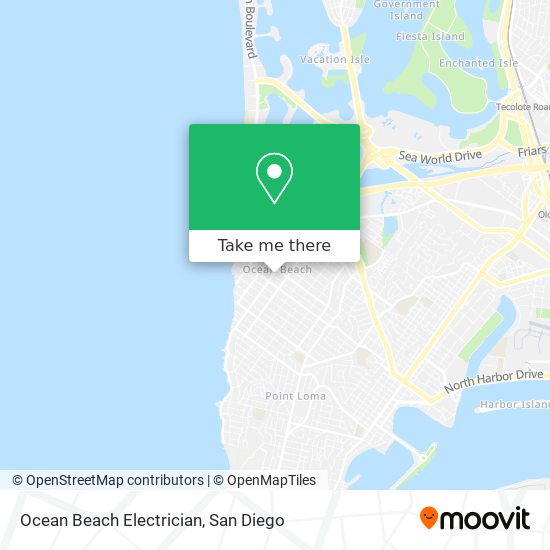 Mapa de Ocean Beach Electrician