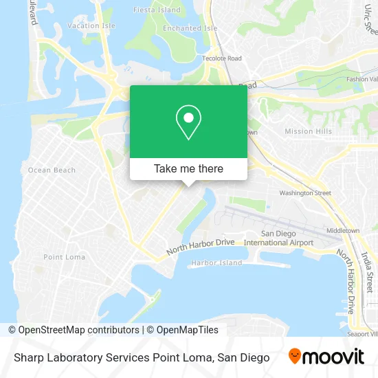 Sharp Laboratory Services Point Loma map