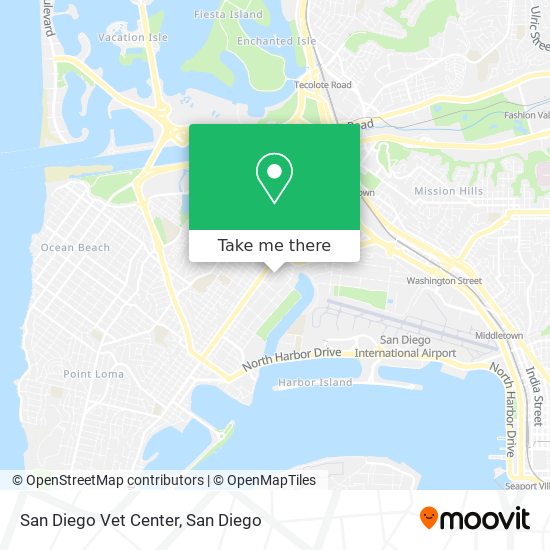 San Diego Vet Center map