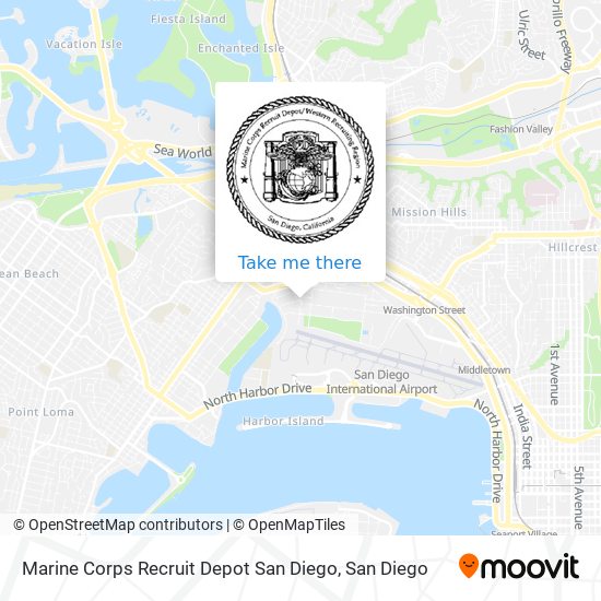 Marine Corps Recruit Depot San Diego map