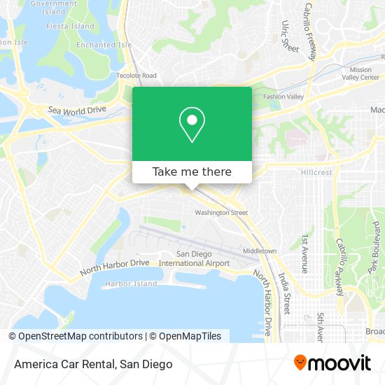 Mapa de America Car Rental