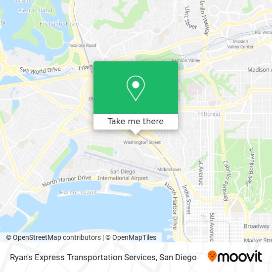 Ryan's Express Transportation Services map