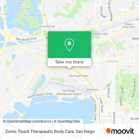 Zionic Touch Therapeutic Body Care map
