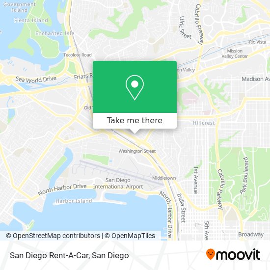 Mapa de San Diego Rent-A-Car