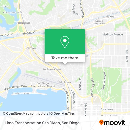 Limo Transportation San Diego map