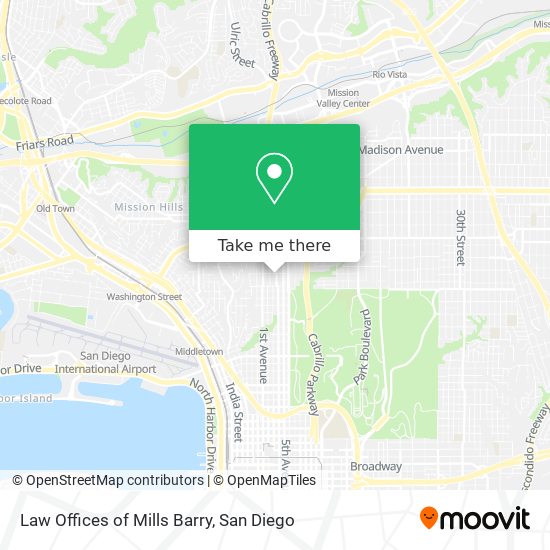 Law Offices of Mills Barry map