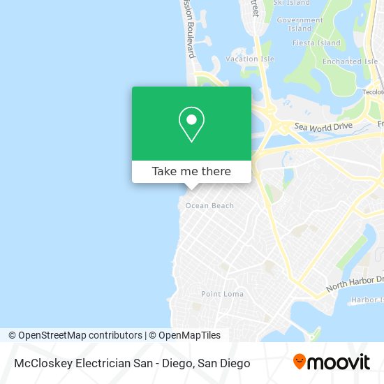 McCloskey Electrician San - Diego map
