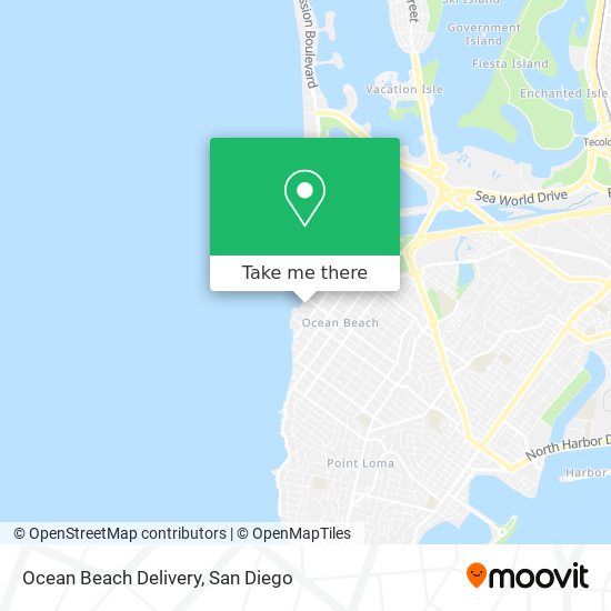 Ocean Beach Delivery map