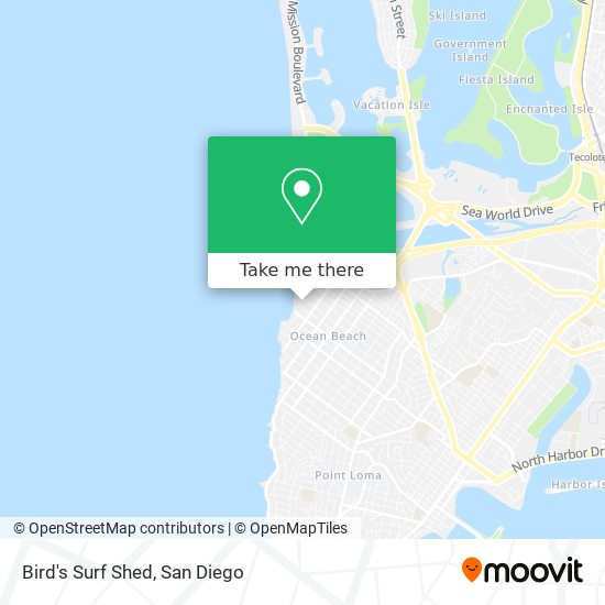 Bird's Surf Shed map