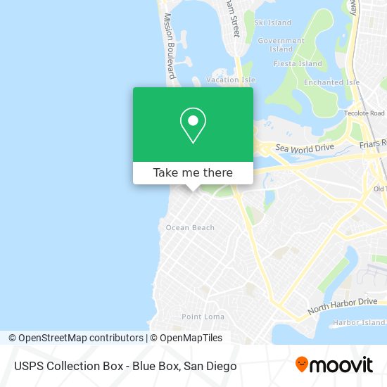 USPS Collection Box - Blue Box map