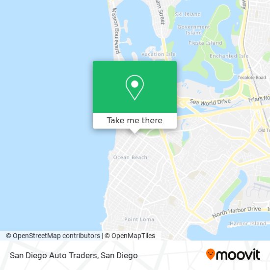 San Diego Auto Traders map