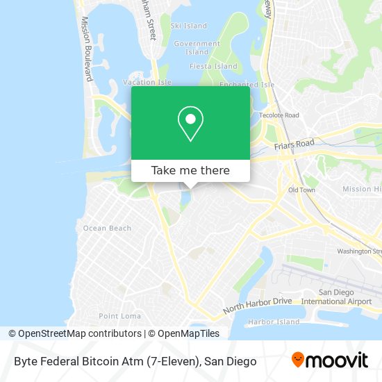 Mapa de Byte Federal Bitcoin Atm (7-Eleven)