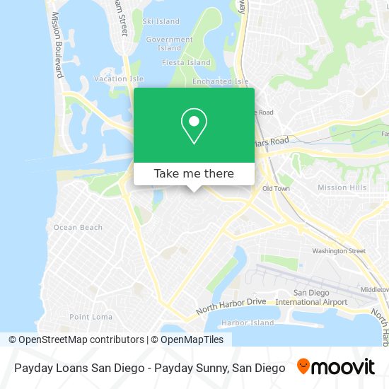 Mapa de Payday Loans San Diego - Payday Sunny